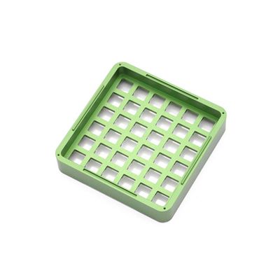 HFSECURITY Anodized Aluminum Alloy Metal Switch Test Frame Box with Acrylic Cover 6x6 Shaft Tester for Cherry Gateron Kailh Outemu Box (Green)