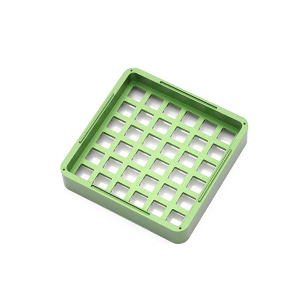 HFSECURITY Anodized Aluminum Alloy Metal Switch Test Frame Box with Acrylic Cover 6x6 Shaft Tester for Cherry Gateron Kailh Outemu Box (Green)