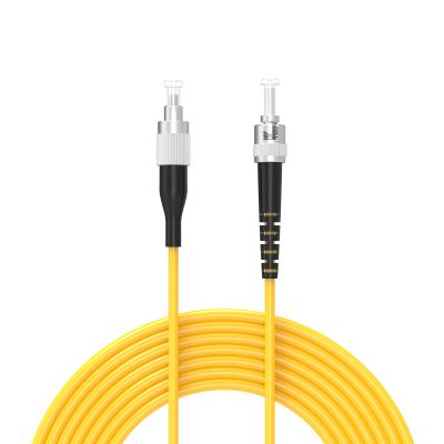 Buacoz 60Meters 196ft FC/UPC-ST/UPC Single-Mode Fiber Optic Cable FC to ST OS2 Jumper Optical Patch Cord Simplex 9/125um Yellow FC-ST