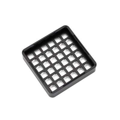 HFSECURITY Anodized Aluminum Alloy Metal Switch Test Frame Box with Acrylic Cover 6x6 Shaft Tester for Cherry Gateron Kailh Outemu Box (Black)