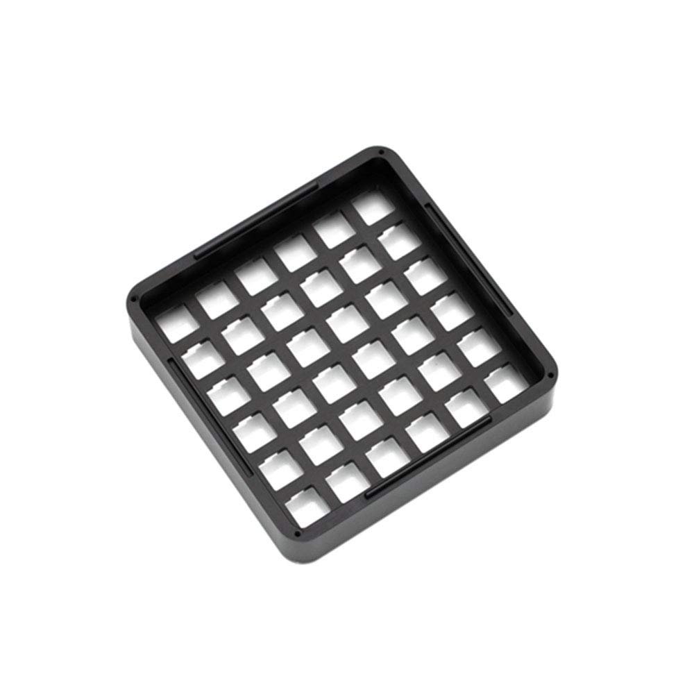 HFSECURITY Anodized Aluminum Alloy Metal Switch Test Frame Box with Acrylic Cover 6x6 Shaft Tester for Cherry Gateron Kailh Outemu Box (Black)