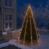vidaXL 13,1 ft Christmas Tree Light, 400 LED Waterfall Lights for Tree Topper, Christmas String Lights, Christmas Lights for Indoor/Outdoor Decor, Warm White, Without Star Topper view 1