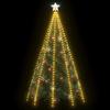 vidaXL 13,1 ft Christmas Tree Light, 400 LED Waterfall Lights for Tree Topper, Christmas String Lights, Christmas Lights for Indoor/Outdoor Decor, Warm White, Without Star Topper view 3
