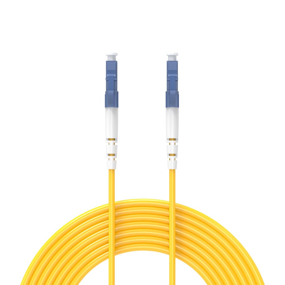 Buacoz 40Meters 130ft LC/UPC-LC/UPC Single-Mode Fiber Optic Cable LC to LC OS2 Jumper Optical Patch Cord Simplex 9/125um Yellow LC-LC