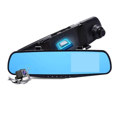 1080P HD Car Rearview Mirror Dash Cam, Front and Rear Dual Lens Car Camera, Loop Recording, Night Vision, Waterproof Backup Rear View Camera