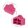 uxcell 20pcs RJ45 Silicone Protectors Ethernet Hub Port Anti Dust Cap Cover, Rose Red view 3
