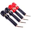 CNCESS CESS-130 Pin Screw Type Banana, Speaker Pin Plugs for Speaker Wire, 2mm Screw Pin to Binding Post Adapter, 4 Pack (Red & Black) view 1