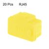 uxcell 20pcs RJ45 Silicone Protectors Ethernet Hub Port Anti Dust Cap Cover, Yellow view 2