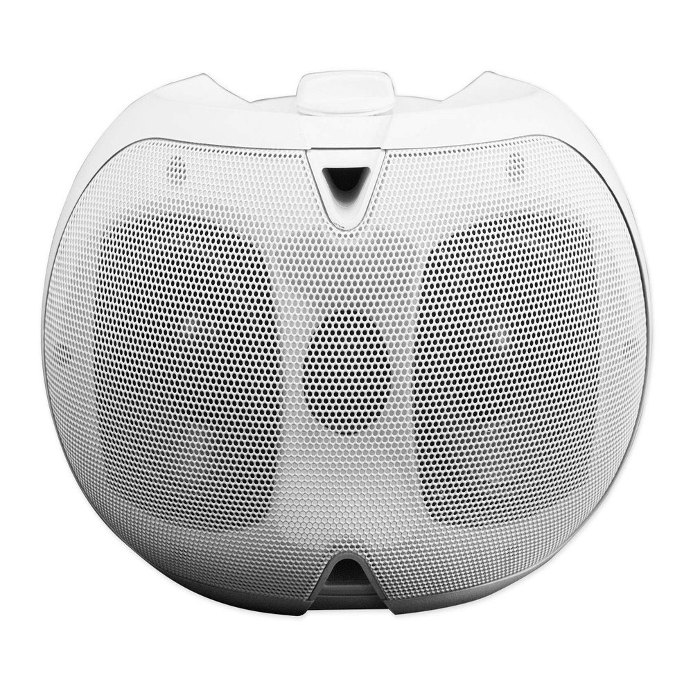 Rockville D4-16 White Dual 4" 16 Ohm Outdoor Speaker, Weather-Resistant, 90 Degree Vertical/100 Degree Horizontal Swivel Mount, High-Fidelity Sound for Patio and Home