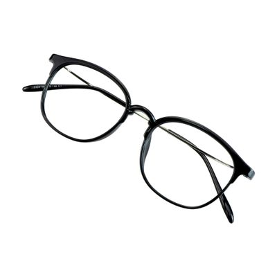 VisionGlobal Blue Light Blocking Glasses for Women/Men, Anti Eyestrain, Computer Reading Glasses, Stylish Oval Frame, Anti Glare (Black, +4.25 Magnification)