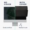kwmobile Monitor Cover Compatible with 20-22" monitor - Dust Cover Computer Screen Protector - Black view 4