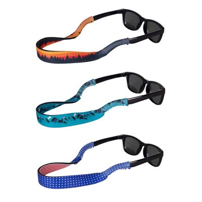 Ukes Kids Floating Neoprene Sunglass and Glasses Straps - Tropical Design Pack of 3 (Glasses Not Included) (The Weekender Kids Pack)