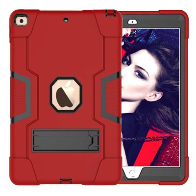 Case for iPad 10.2 inch 2020/2019, Slim Heavy Duty Rugged Full-Body Hybrid Shockproof Drop Protection Cover with Kickstand for iPad 8th Generation/iPad 7th Generation (Red+Black)