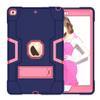 Case for iPad 10.2 inch 2020/2019, Slim Heavy Duty Rugged Full-Body Hybrid Shockproof Drop Protection Cover with Kickstand for iPad 8th Generation/iPad 7th Generation  (Navy Blue+Rosered) view 1