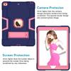 Case for iPad 10.2 inch 2020/2019, Slim Heavy Duty Rugged Full-Body Hybrid Shockproof Drop Protection Cover with Kickstand for iPad 8th Generation/iPad 7th Generation  (Navy Blue+Rosered) view 3