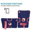 Case for iPad 10.2 inch 2020/2019, Slim Heavy Duty Rugged Full-Body Hybrid Shockproof Drop Protection Cover with Kickstand for iPad 8th Generation/iPad 7th Generation  (Navy Blue+Rosered) view 4