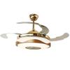 Bluetooth Ceiling Fan with Lights and Speaker, 36 inch Gold Ceiling Fan 7 Color Changing LED Invisible Retractable Fan with Remote Control 40W Chandelier Fans for Bedroom view 1