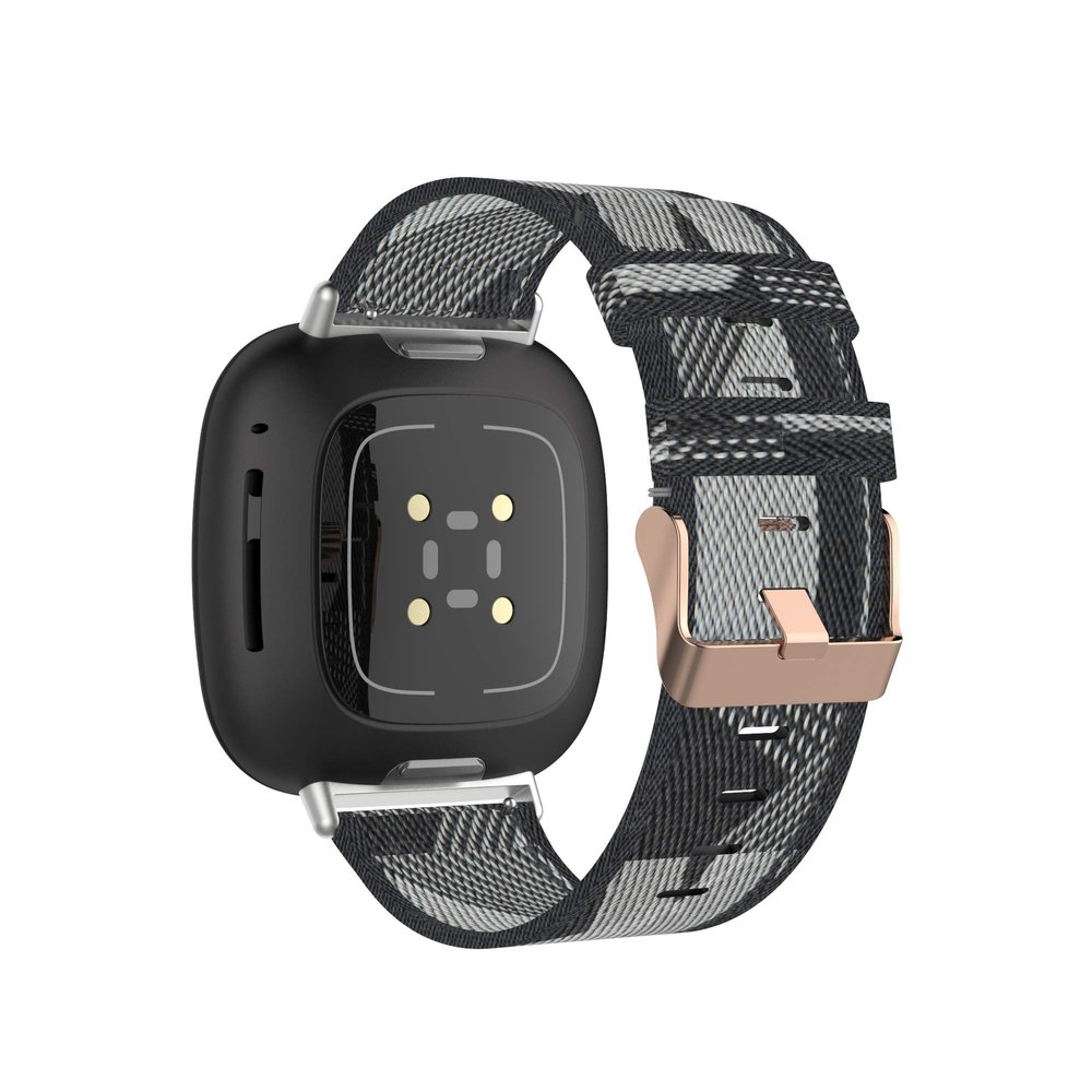 Bands Compatible for Fitbit Versa 4/Versa 3/Sense/Sense 2 Soft Woven Fabric Breathable Accessories Strap Replacement Wristband for Versa 4 Smart Watch