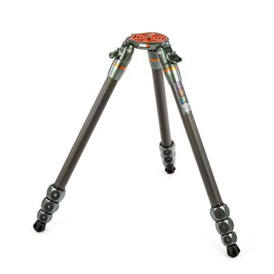 3 Legged Thing Legends Nicky Carbon Fiber Tripod - 4 Section Adjustable Camera and Video Tripod with 3 Detachable Legs, Flat Plate and Bowl Mount for Heavier Kit - Metallic Slate Grey (Nicky)