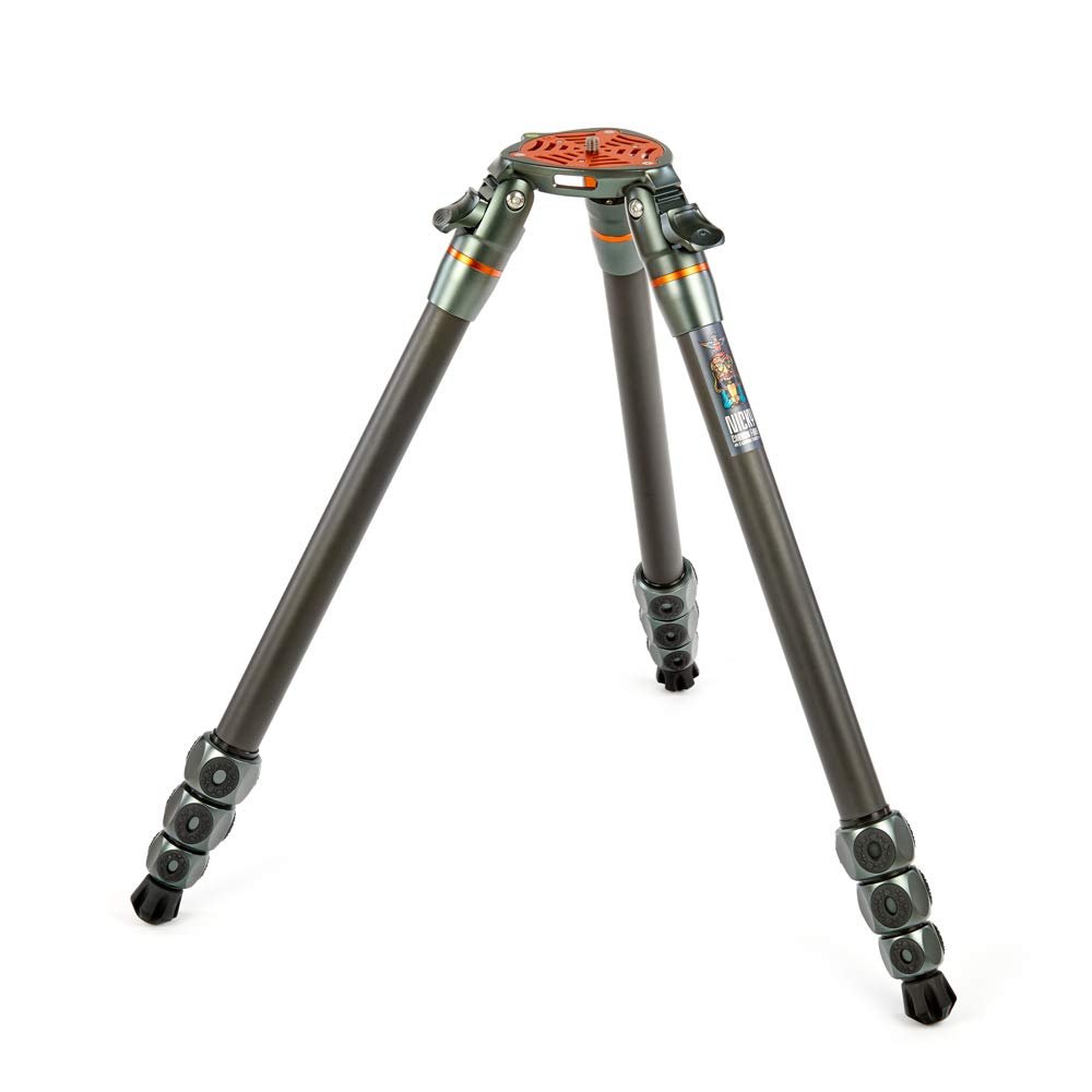 3 Legged Thing Legends Nicky Carbon Fiber Tripod - 4 Section Adjustable Camera and Video Tripod with 3 Detachable Legs, Flat Plate and Bowl Mount for Heavier Kit - Metallic Slate Grey (Nicky)