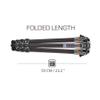 3 Legged Thing Legends Nicky Carbon Fiber Tripod - 4 Section Adjustable Camera and Video Tripod with 3 Detachable Legs, Flat Plate and Bowl Mount for Heavier Kit - Metallic Slate Grey (Nicky) view 4