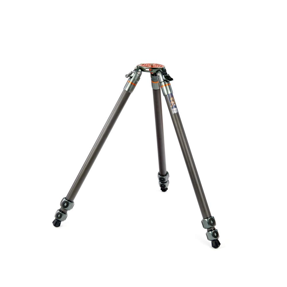 3 Legged Thing Legends Tommy Carbon Fiber Tripod - 3 Section Adjustable Camera Tripod with Three Detachable Legs, Flat Plate and Bowl Mount for Heavier Kit - Metallic Slate Grey (Tommy)