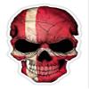 Danish Flag Skull Vinyl Decal Sticker Car Window Wall Multiple Sizes (5") view 1