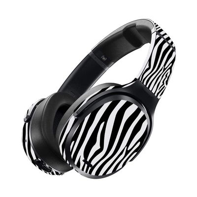 MightySkins Skin for Skullcandy Crusher ANC - Black Zebra | Protective, Durable, and Unique Vinyl Decal wrap Cover | Easy to Apply, Remove, and Change Styles | Made in The USA