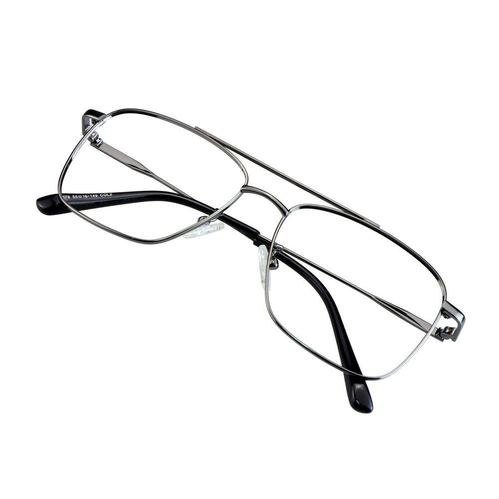 VisionGlobal Blue Light Blocking Glasses for Women/Men, Anti Eyestrain, Computer Reading, TV Glasses, Stylish Square Frame, Anti Glare(Silver,+3.25 Magnification)
