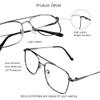 VisionGlobal Blue Light Blocking Glasses for Women/Men, Anti Eyestrain, Computer Reading, TV Glasses, Stylish Square Frame, Anti Glare(Silver,+3.25 Magnification) view 2