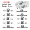 DUOER 10pcs Luxury Diamond Crystal Handles Shoebox Cabinet Handles Closet Door Drawer Knobs Wardrobe Pulls Pullers with Screw Hardware view 2