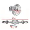 DUOER 10pcs Luxury Diamond Crystal Handles Shoebox Cabinet Handles Closet Door Drawer Knobs Wardrobe Pulls Pullers with Screw Hardware view 3
