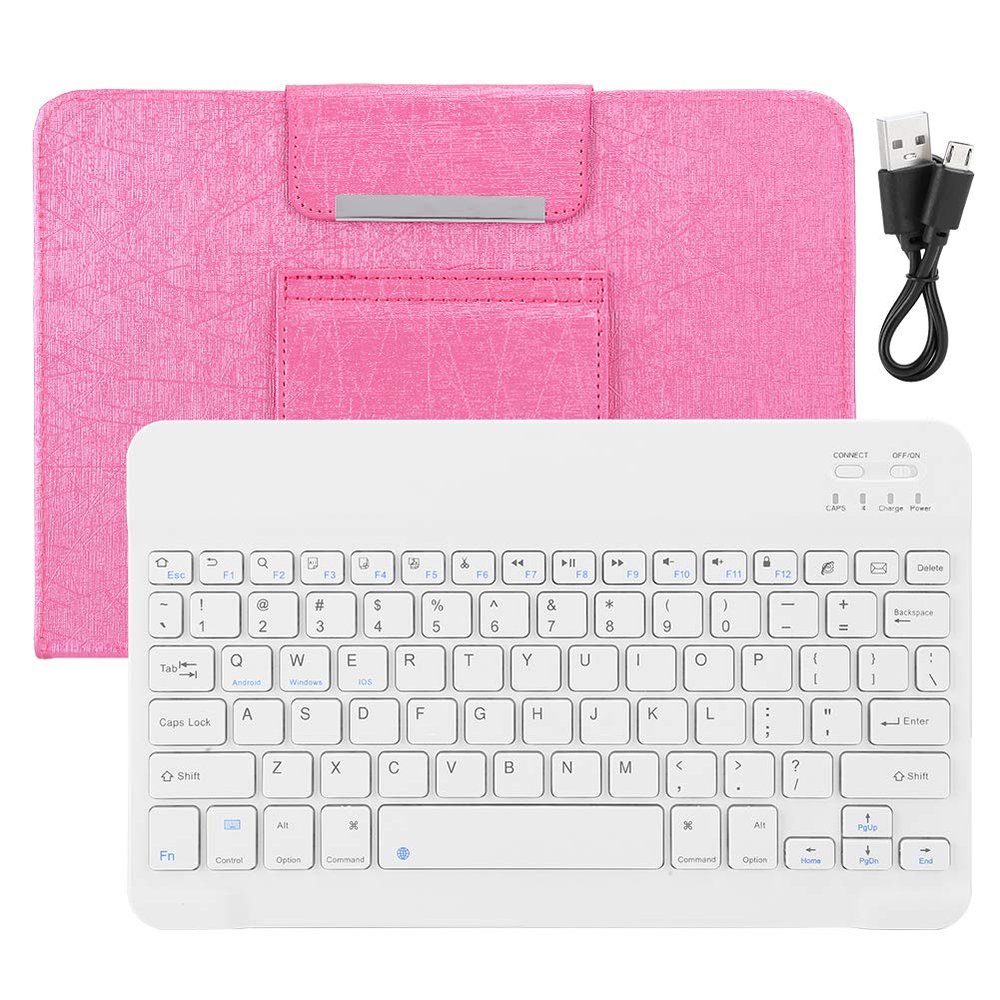 070 Keyboard Bluetooth Portable 10 inch Keyboard+PU Leather Case W/Stand Bluetooth Tablet Huge Screen Mobile Phone Waterproof Keyboard(10 inch)