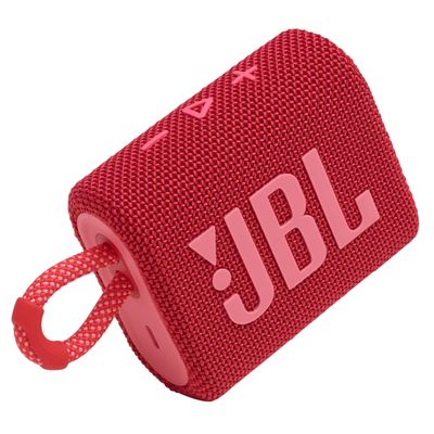 JBL Go 3 - Portable Mini Bluetooth Speaker, big audio and punchy bass, IP67 waterproof and dustproof, 5 hours of playtime, speaker for home, outdoor and travel (Red)