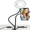 Social Media Video Recording Kit - Heavy Duty Phone Holder and Ring Light Stand, 6ft LED Multi Color RGB Light Strip, Clip on Phone Selfie Light view 2