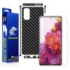 Armorsuit MilitaryShield Black Carbon Fiber Skin Wrap Film + HD Clear Screen Protector Designed for Samsung Galaxy S20 FE / S20 FE 5G Film view 1