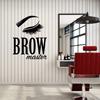 Vinyl Wall Decal Eyelashes Eyebrow Makeup Brow Master Beauty Stickers Mural Large Decor (g4188) Black view 1
