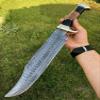 Damascus KE-0682-HK 18.00" Handmade Steel Combat Tactical Hunting Knife With Sheath view 3