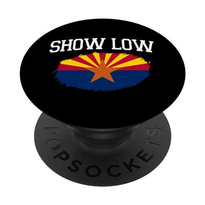 SHOW LOW AZ ARIZONA Flag Vintage USA Sports Men Women PopSockets Grip and Stand for Phones and Tablets