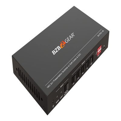 BZBGEAR 2-Port 4K UHD KVM and Presentation Switcher with HDMI, USB-C and USB 3.0 - BG-PS21-4K