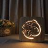 XDG Fish Theme 3D Wooden lamp LED Night Light Home Room Decoration Creative Table Lamps for Kids Gift view 1