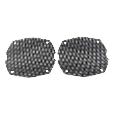 Three T Front Fairing Aluminum Speaker Mesh Cover for Harley Electra Glide FLHT 1998-2013, Street Glide FLHX 2006-2013, Trike FLHXXX 2010-2011, FLHTCUTG 2009-2013, Black