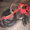 EPT Bull Ropes Brazilian/American Hybrid Bull Rope Red Nylon on Black Poly Pro 9x7 RH 3/4" x 3/4" 16' view 3