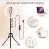 ABETTERU Photography 18 Inch LED Ring Light with 7 Adjustable Tripod Stand Remote Control 3200K-5500K Dimmable Ring Light for TIKTOK,Video Live Stream, Photography Compatible with iPhone Android view 3