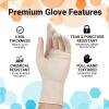 ASAP Latex Gloves Disposable Powder Free - 4 Mil, Food Safe, Kitchen & Cleaning Gloves - Durable Rubber Gloves & Esthetician Supplies (Small, 1000 Count) view 2