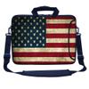 14 Inch Neoprene Laptop Bag  Water Resistant, Adjustable Shoulder Strap, Extra Side Pocket, Fits 14 to 14.4 Inch Laptops - USA Flag view 1