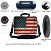 14 Inch Neoprene Laptop Bag  Water Resistant, Adjustable Shoulder Strap, Extra Side Pocket, Fits 14 to 14.4 Inch Laptops - USA Flag view 2