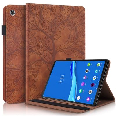 Case for Lenovo Tab M10 FHD Plus 10.3 inch 2020 Model PU Leather Folio Stand Cover Shell with Pencil Holder and Card Slot for Lenovo Tab M10 Plus (2nd Gen) TB-X606F / TB-X606X Tablet - Brown