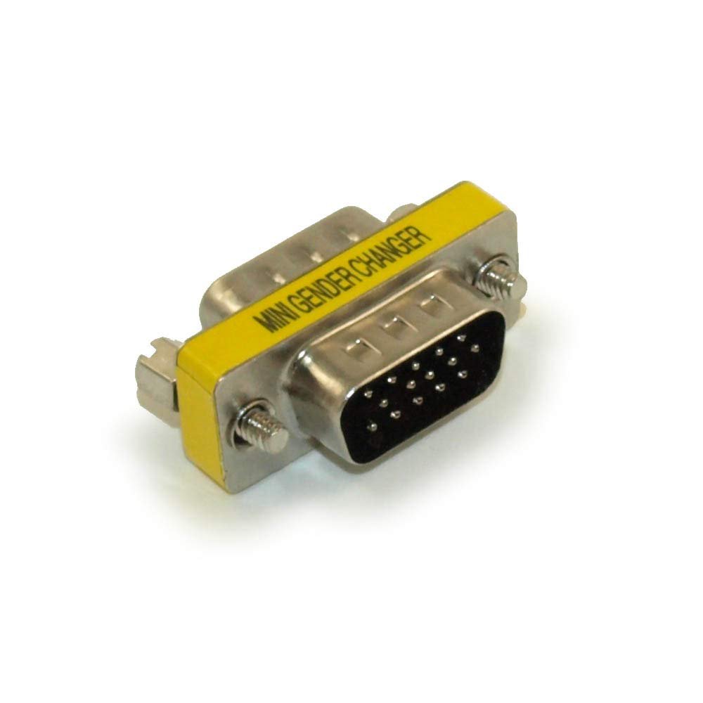 MyCableMart HD15 (VGA/VGA) Male/Male 15 pin, Mini Gender Changer Adapter