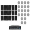 Rockville 4-Zone Matrix Amp+20 6" White Ceiling+18 Wall Speakers 4 Restaurant view 1